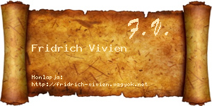 Fridrich Vivien névjegykártya