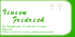 vivien fridrich business card